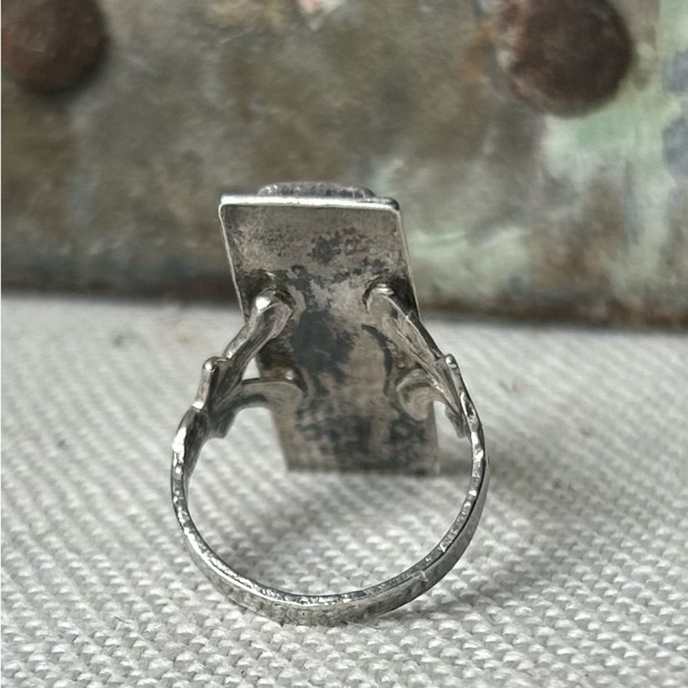 Antique Sterling Blister Pearl Ring - Picture 4 of 11